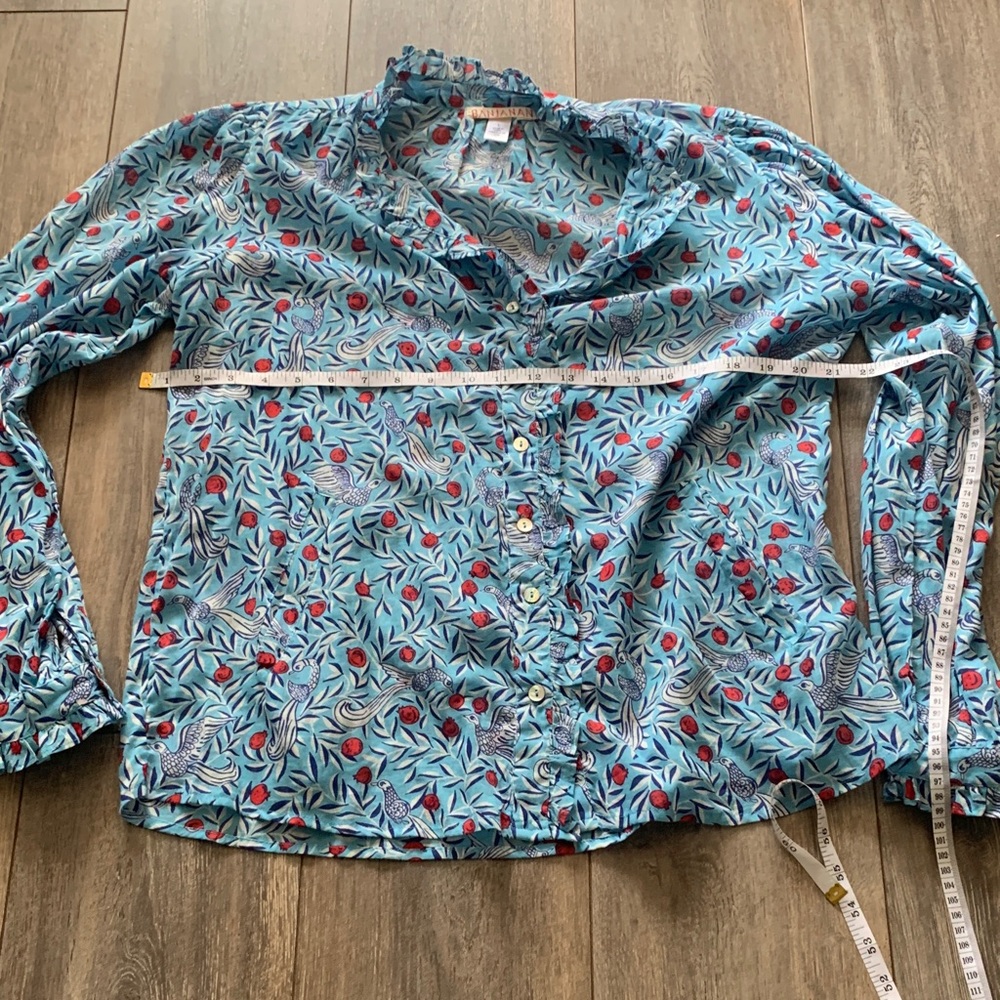 Banjanan Blue and Red Patterned Blouse - Picture 5 of 12